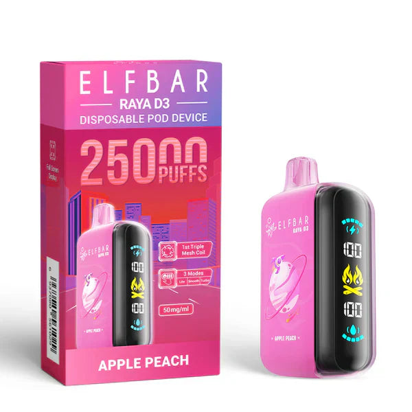 Elf Bar Raya D3 Apple peach – 25000 - Vape Shop Gurgaon