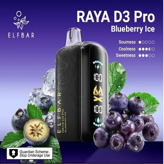 Elf Bar Raya D3 Pro 30K – Blueberry Ice - Vape Shop Gurgaon