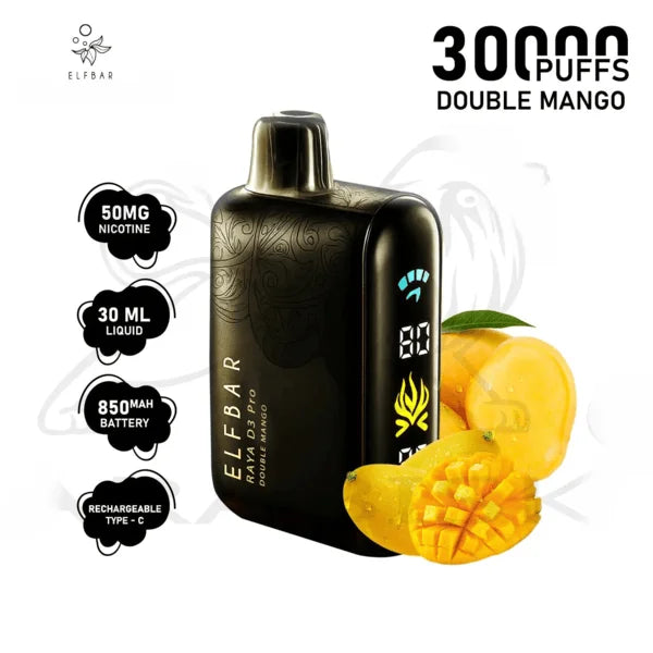 Elf bar Raya d3 pro -30k Double mango - Vape Shop Gurgaon