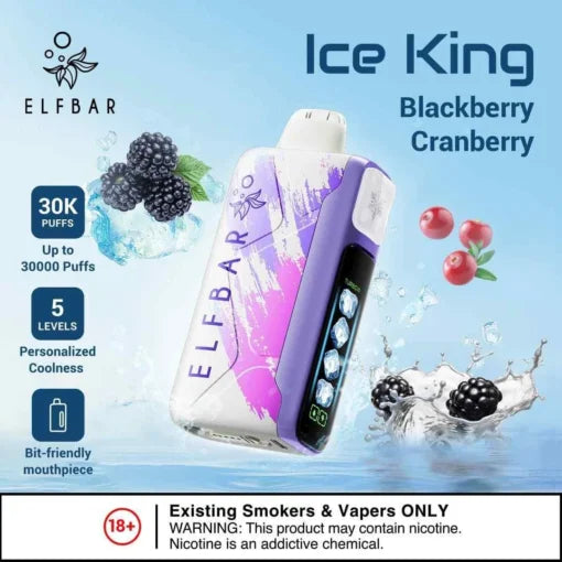 Elf Bar Ice King – Blackberry Cranberry – 30K - Vape Shop Gurgaon