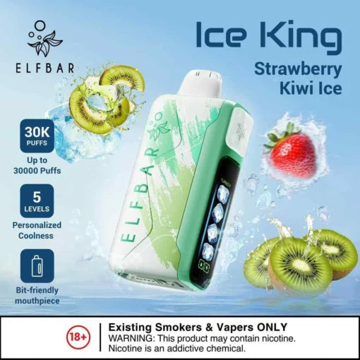 Elf Bar Ice King – Strawberry Kiwi Ice – 30K - Vape Shop Gurgaon