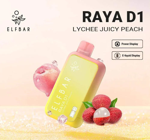 ELF BAR RAYA D1 – Lychee Juicy Peach - Vape Shop Gurgaon