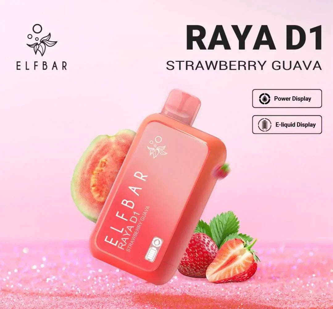 ELF BAR RAYA D1 – Strawberry Guava - Vape Shop Gurgaon