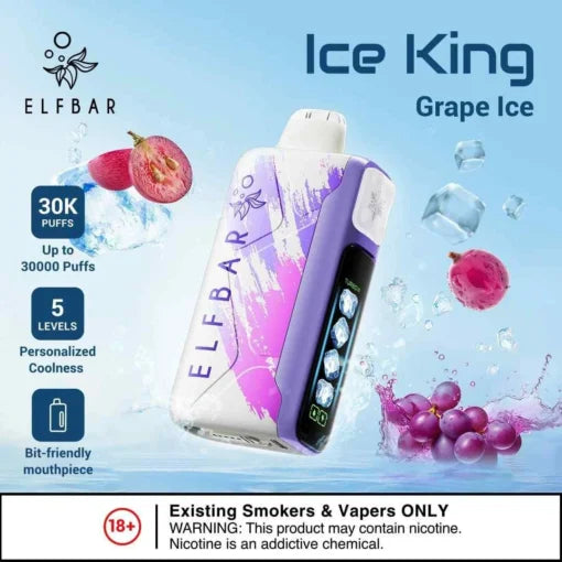 Elf Bar Ice King – Grape Ice 30K - Vape Shop Gurgaondesign.