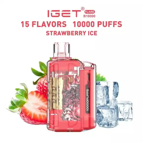 IGET FLARE B10000 – Strawberry Ice - Vape Shop Gurgaon