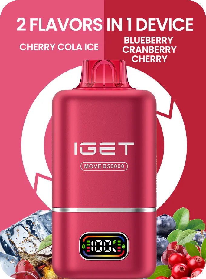 IGET MOVE B50000 (50K Puffs – 2 Flavours in 1 Device) - Vape Shop Gurgaon